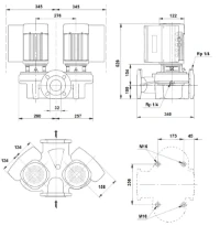 Grundfos In-line pompe TPED 32-250/2 S-A-F-A-BQQE-HWB