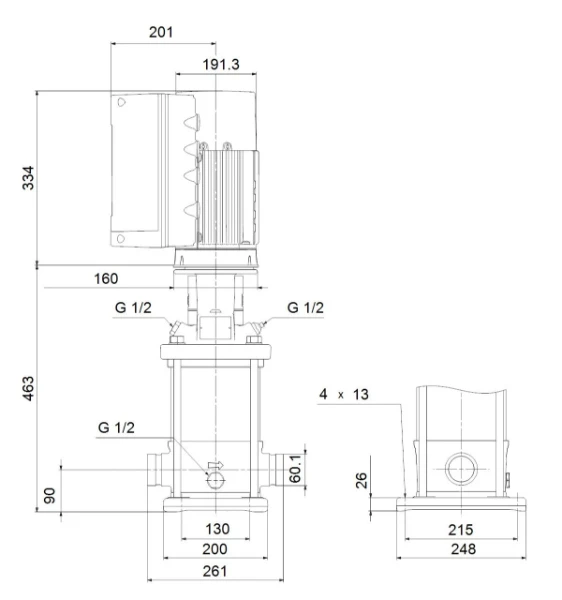 GRUNDFOS CRNE15-3 A-P-A-E-HQQE 3x380-500 60 HZ