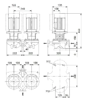 Grundfos In-line pompe TPED 40-270/2 A-F-A-BQQE-HWB