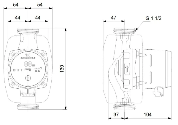 GRUNDFOS ALPHA1 25-80 N 130 1x230V 50Hz 6H