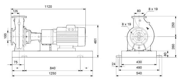 Grundfos NKE 80-200/164AA2F2AESBQQEIWA