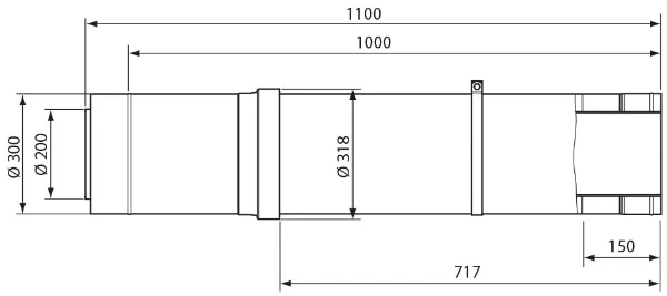 VAILLANT dakdoorvoer diam 200mm pp
