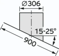 VAILLANT dakpan (15-25°) diam 200mm RVS