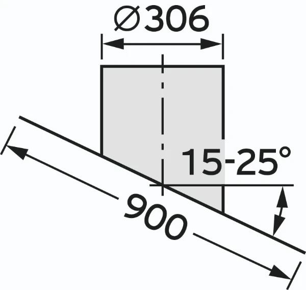 VAILLANT dakpan (15-25°) diam 200mm RVS