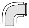 VAILLANT bocht 87° vr condensatieketel 110-160mm alu/pp
