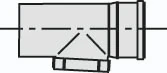 Vaillant inspectieluik (T-stuk) PP DN250