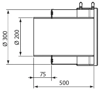 Vaillant mondingsstuk RVS DN250/350