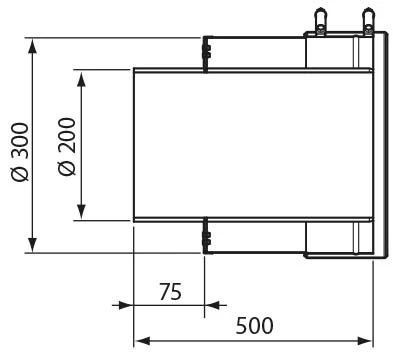 Vaillant mondingsstuk RVS DN250/350