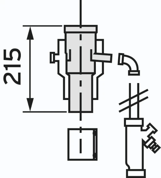 Vaillant Acces adapter 80 x 125 aluminium met condensafvoer
