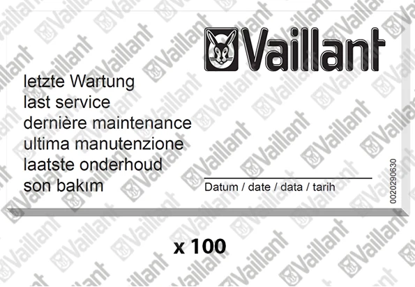 VAILLANT WSS Etiquette, maintenance (x100)