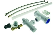 VSH BAS set de raccordement boiler avec flexibles - groupe de sécurité pour boiler - set d'évacuation