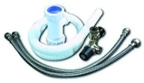 Inventum BudgetFix 96 set de raccordement boiler - noir - avec flexibles - groupe de sécurité pour boiler - set d'évacuation