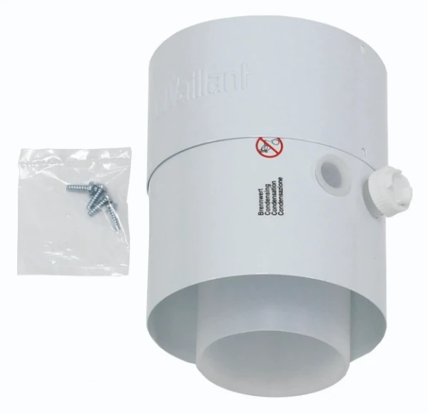 ADAPTER VAILLANT 80 X 125 concentrisch met meetopeningen
