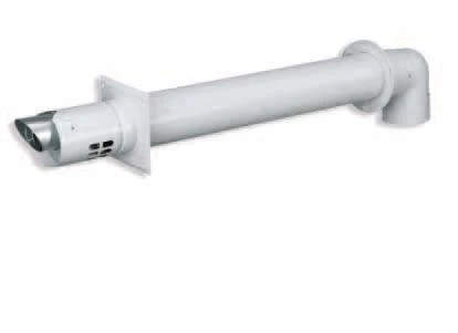 Vaillant RGA concentrique PP/acier passage mural 80/125 mm - blanc - avec coude 90°