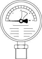 HYDROMETRE PNEUMATEX H4 1/2 0-4 bar