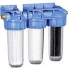 Resideo FF60 triplex regenwaterfilter FF 3/4 x 3/4 - met voorfilter - fijnfilter en actief koolfilter
