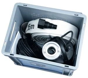 Grundfos Unilift pompe vide-cave dans Multibox - 1x230V - avec interrupteur à flotteur - tuyau pompiers 15 m