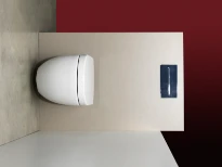 ARTISSAN ToiletBox - Soft - White - L panneau avec plateau supérieur onglet serré - max largeur 1200 - max hauteur 1250 - max profondeur 300