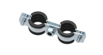 Rofix CLD collier de montage double 3/8 (boite de 100 pièces) avec caoutchouc
