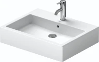 Duravit Vero lavabo à poser 595 x 465 mm - blanc - avec trou de robinet - avec trop-plein - poli - fond vitré