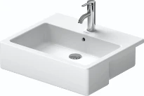Duravit Vero lavabo semi-encastré 550 x 470 mm - blanc - avec trou de robinet - avec trop-plein
