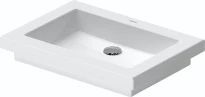 Duravit 2nd Floor lavabo encastré 580 x 415 x 118 mm - blanc - sans trou de robinet - sans trop-plein - à encastrer par le haut