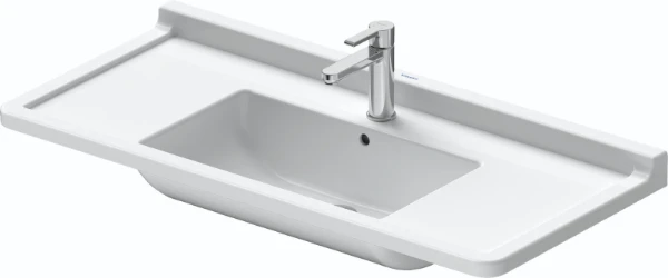 Duravit Starck 3 meubelwastafel 1050 x 485 mm - wit - met kraangat - met overloop