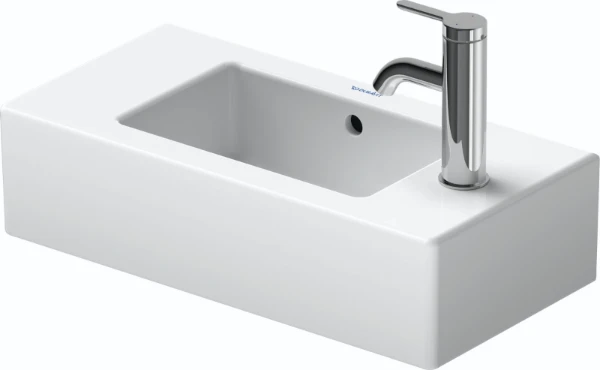 Duravit Vero lave-mains 500 x 250 mm - blanc - avec trou de robinet droite - avec trop-plein