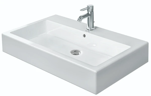 Duravit Vero lavabo 800 x 470 mm - blanc - avec trou de robinet  - avec trop-plein - poli