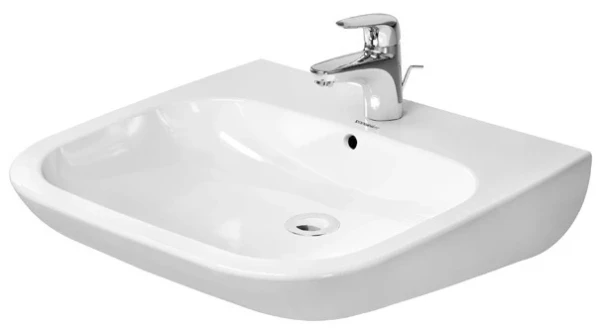Duravit D-Code Vital lavabo 600 x 555 mm - blanc - avec trou de robinet - avec trop-plein