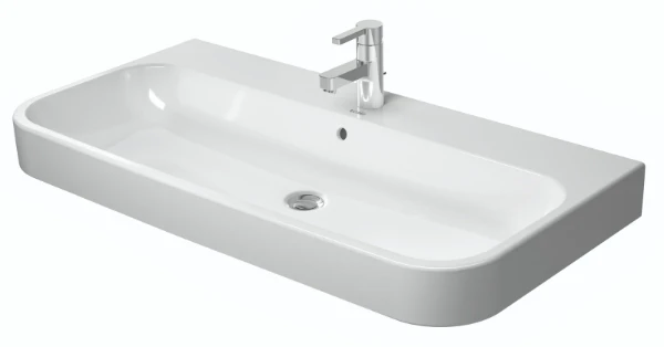 Duravit Happy D.2 meuble lavabo 1000 x 505 mm - blanc - avec trou de robinet - avec trop-plein - poli