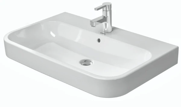 Duravit Happy D.2 wastafel 800 x 505 mm - wit - met kraangat - met overloop