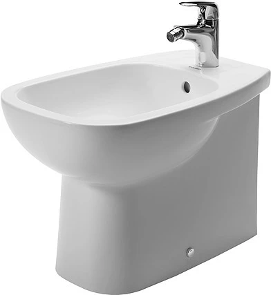 BIDET SUR PIED DURAVIT D-CODE blanc a/trop-plein et plage de robinetterie,fixat. incl.