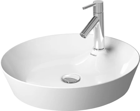 Duravit Cape Cod lavabo rond 480 mm - blanc soyeux mat - avec trou de robinet - sans trop-plein