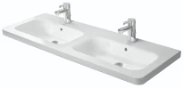 Duravit DuraStyle double lavabo 1300 x 480 mm - blanc - 2 trous de robinet - avec trop-plein