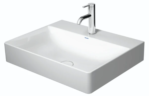 Duravit DuraSquare lavabo 600 x 470 mm - blanc - avec trou de robinet - sans trop-plein