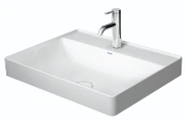 Duravit DuraSquare lavabo à poser 600 x 470 mm - blanc - avec trou de robinet - sans trop-plein - poli