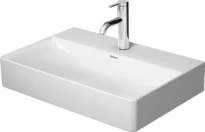 Duravit DuraSquare lavabo 600 x 400 x 105 mm - blanc - céramique - sans trou de robinet - sans trop-plein - avec vidage - avec couvercle en céramique