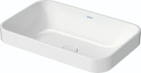 Duravit Happy D.2 Plus lavabo 600 x 400 mm - blanc/anthracite mat - sans trou de robinet - sans trop-plein - poli