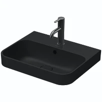 Duravit Happy D.2 Plus lavabo à poser 500 x 400 mm - anthracite mat - avec trou de robinet - avec trop-plein