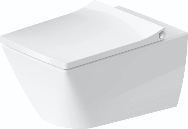 Duravit Viu cuvette suspendue Rimless sans bride - blanc - L370xD570 mm