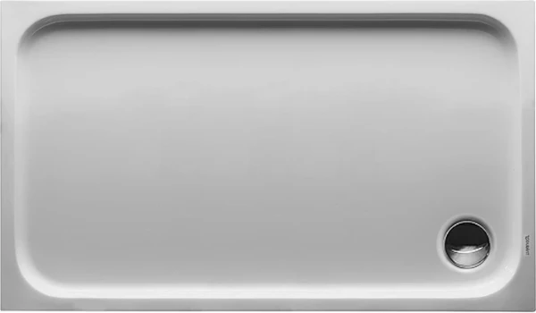 Duravit D-Code receveur de douche 1200 x 700 mm - blanc - antidérapant - écoulement 90 mm