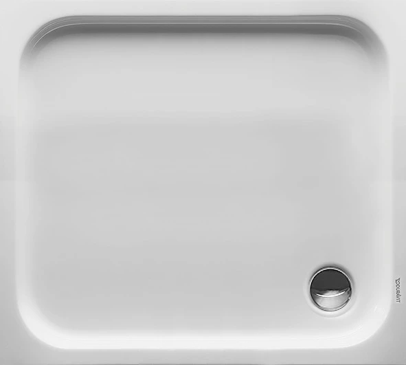 Duravit D-Code receveur de douche 1000 x 900 mm - blanc - antidérapant - écoulement 90 mm