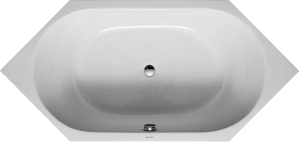 Duravit D-Code duo baignoire zeshoekig acrylique 1900 x 900 mm - blanc - sans pieds