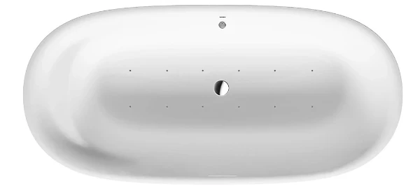 BAIGNOIRE MONTAGE LIBRE durasolid DURAVIT CAPE COD 185,5 - 88,5 o 48,5 ! cm k avec vidage