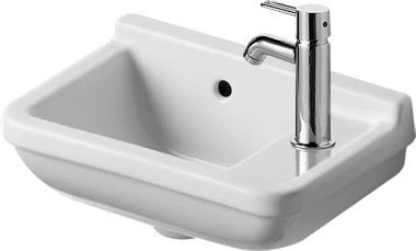 Duravit Starck 3 lave-mains 400 x 260 mm - blanc - avec trou de robinet - avec trop-plein