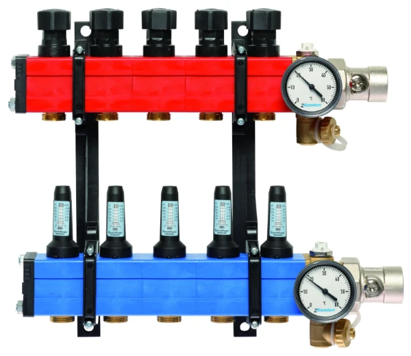 SBK Komfort 4010 vloerverwamingscollector met debietmeters 10-145 l/h 4/4 x 5 EK3/4