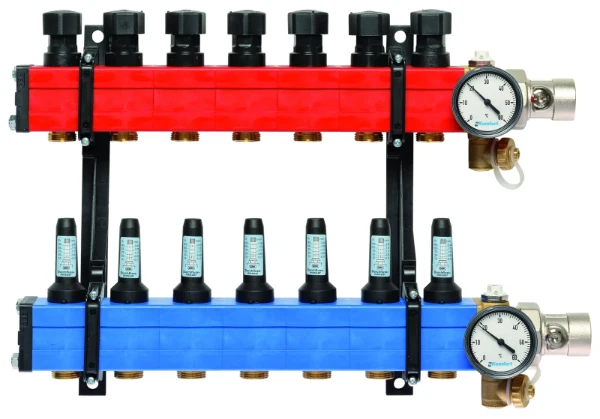 SBK Komfort 4010 vloerverwamingscollector met debietmeters 10-145 l/h 4/4 x 7 EK3/4