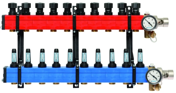 SBK Komfort 4010 vloerverwamingscollector met debietmeters 10-145 l/h 4/4 x 10 EK3/4