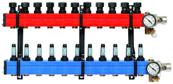 SBK Komfort 4010 vloerverwamingscollector met debietmeters 10-145 l/h 4/4 x 11 EK3/4